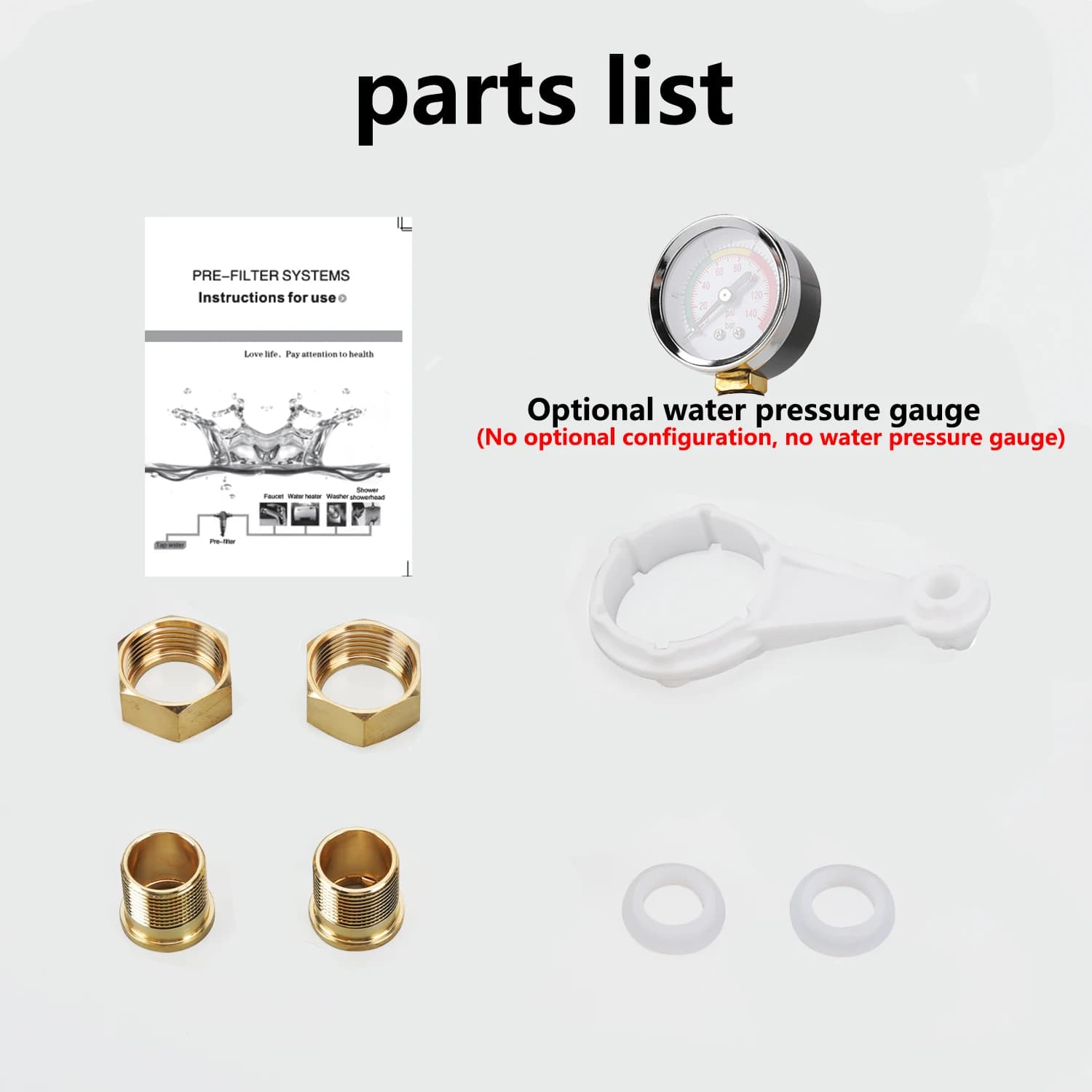 OSWNKW-05 Préfiltre Purificateur Sédimentaire Central pour Toute la Maison avec Retour à Gravité et 