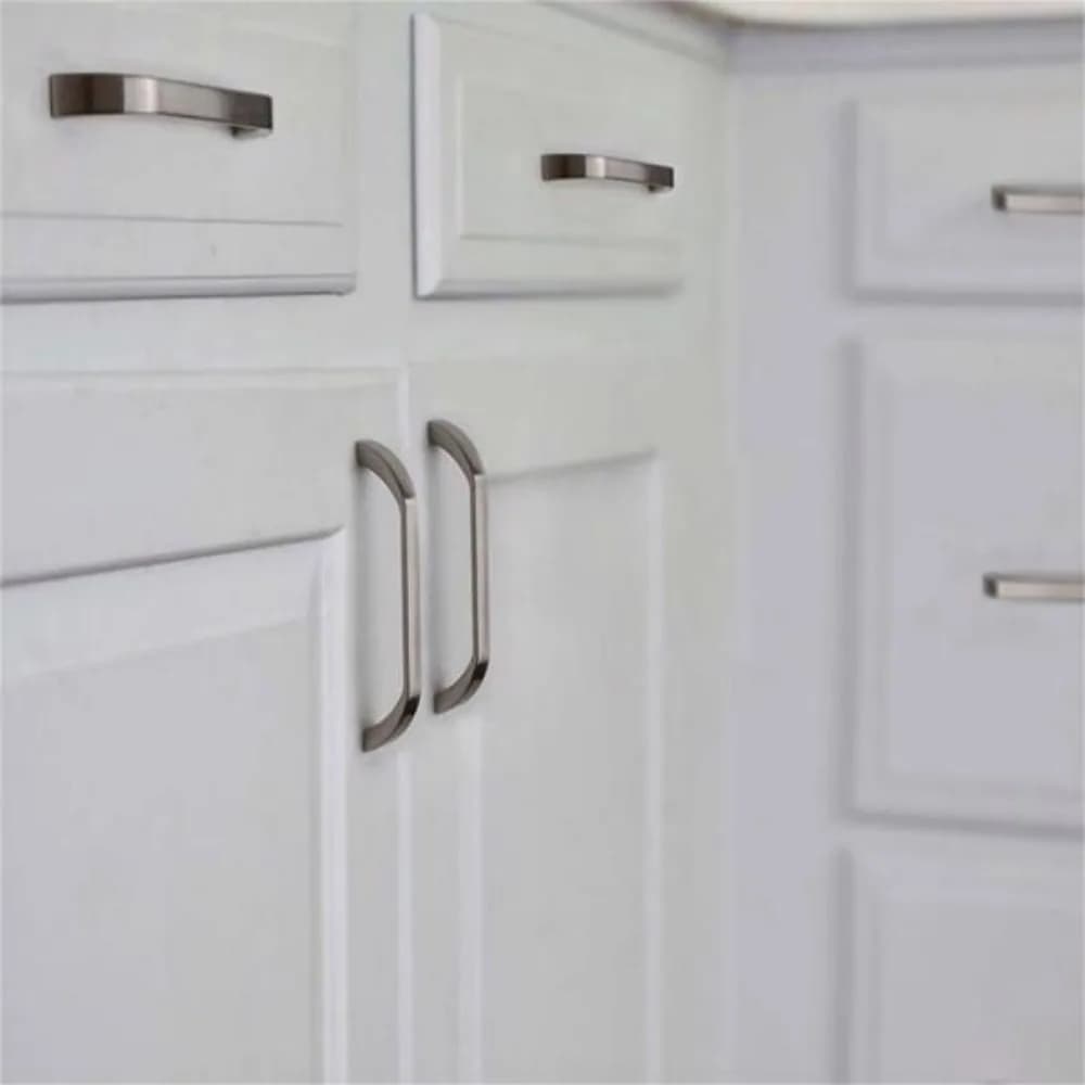 MELPulls Foy-Commode en acier dégradbrossé argenté, armoire de cuisine