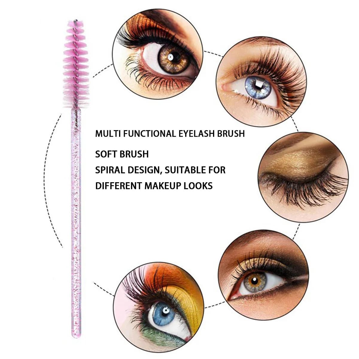 500 pièces brosses à cils Kits de brosses d'extension de cils outil de maquillage pour cils baguette