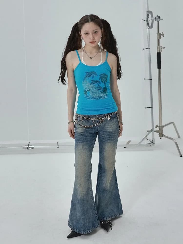 Camisole vintage pour femme, solide, simple, spécial, cool, basique, style européen, délicat, séduis