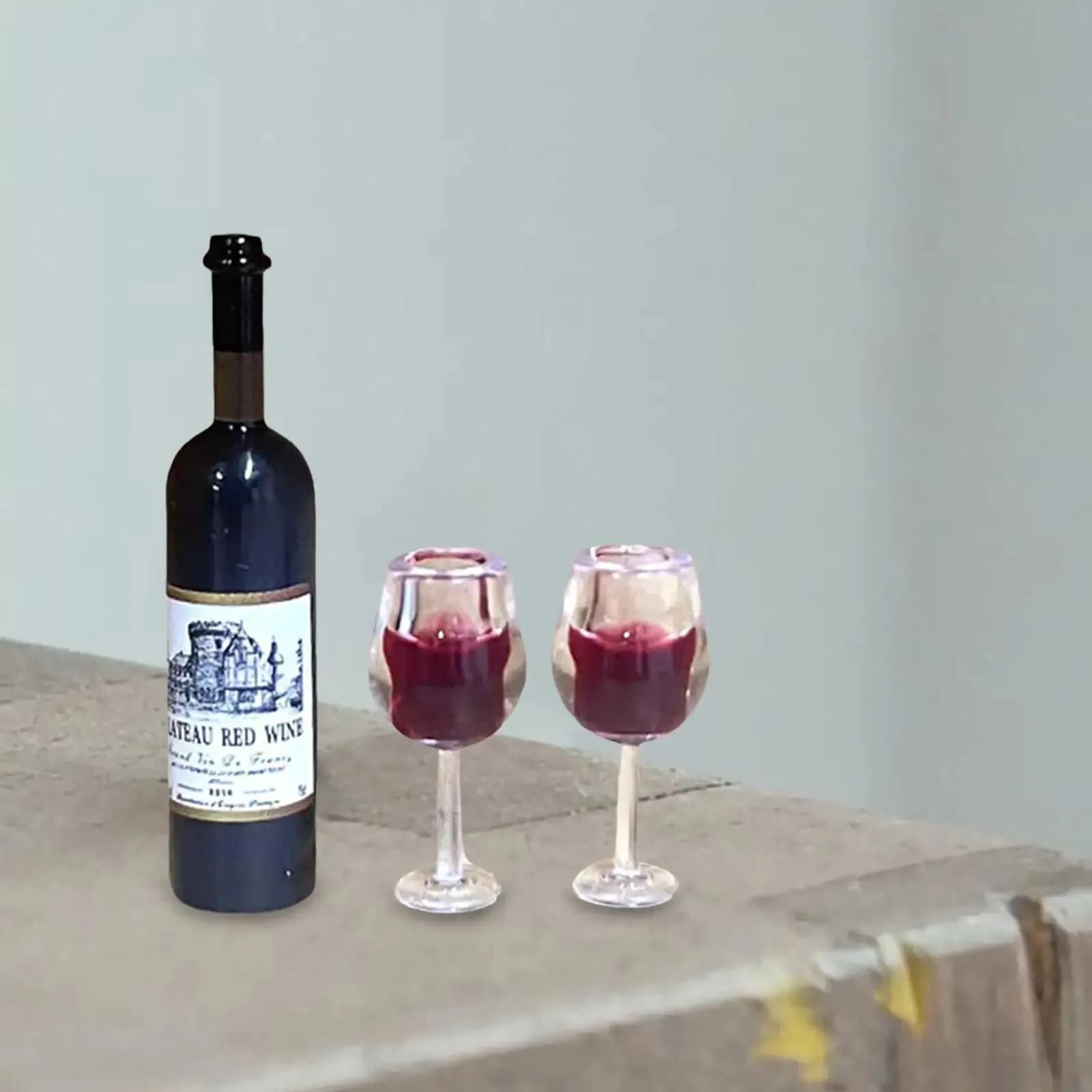 Ensemble de verres à vin miniatures pour maison de poupée, pour décoration de maison et accessoires 