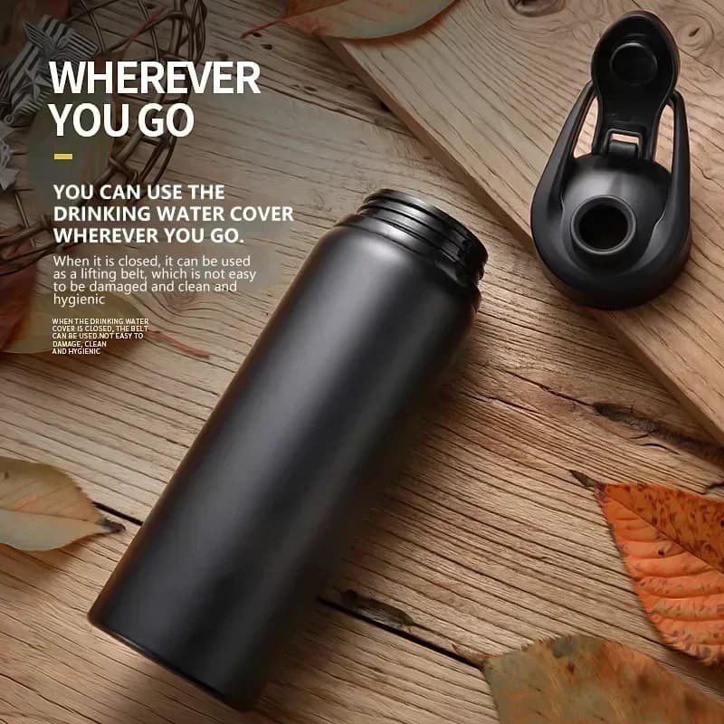 1-15 pièces Portable en acier inoxydable vélo bouteille d'eau droite boire en plein air sport voyage