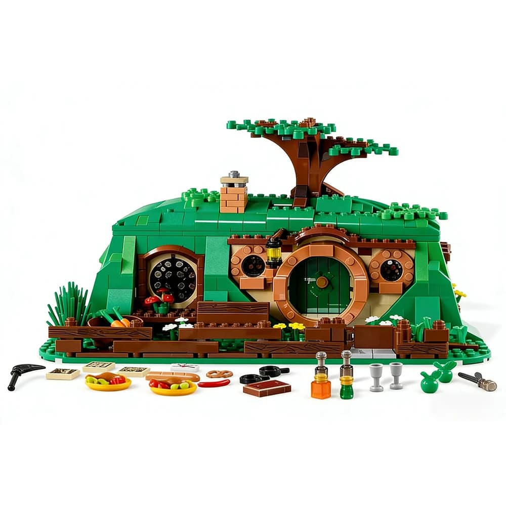 Ensemble de blocs de construction MOC Hobbit Hole, modèle de maison Bag End du Seigneur des Anneaux,