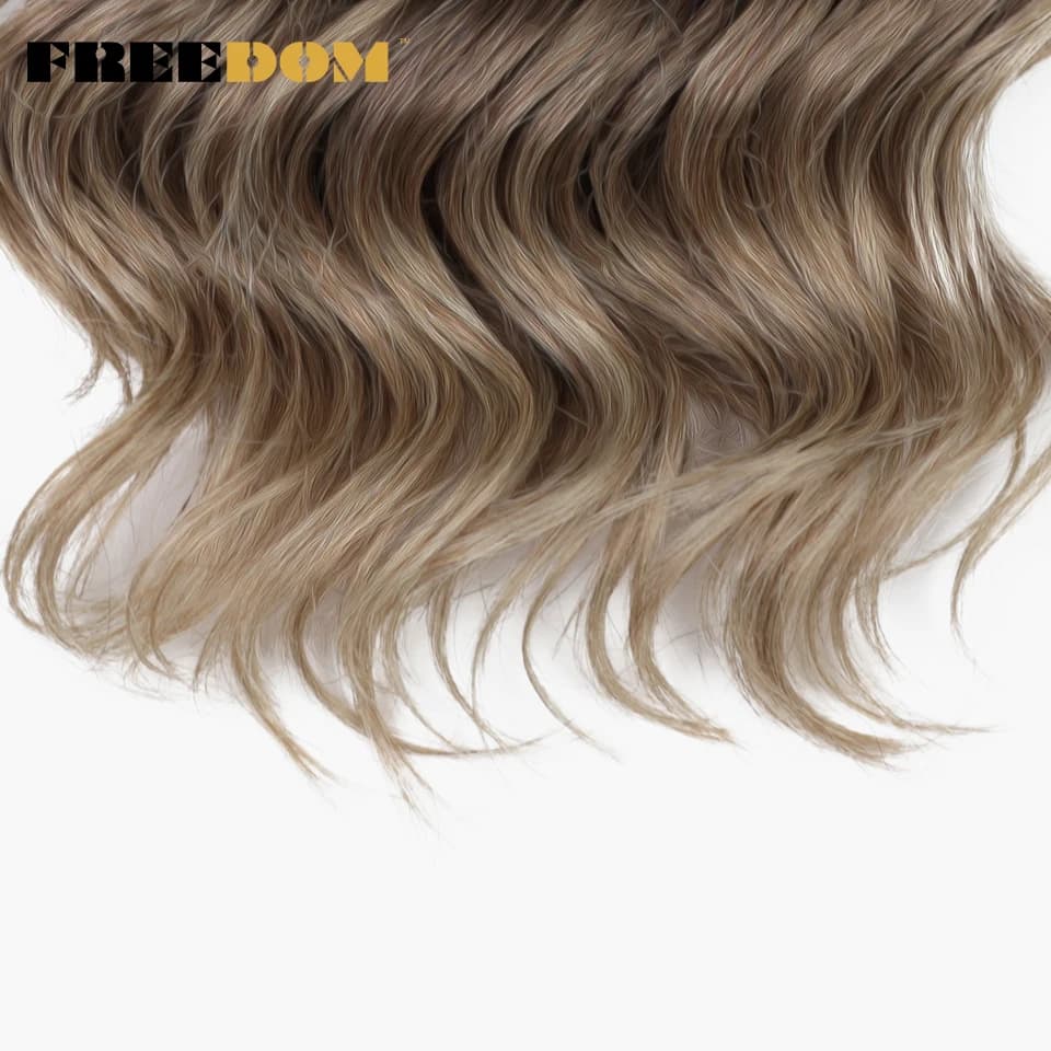 FREEDOM synthétique torsion Crochet cheveux bouclés 16 pouces vague profonde tresse cheveux Ombre Bl