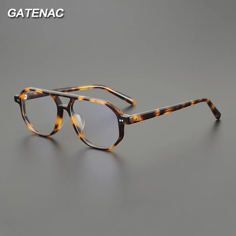 Gatenac Vintage acétate lunettes cadre hommes pilote à la main qualité lunettes cadre femmes rétro m