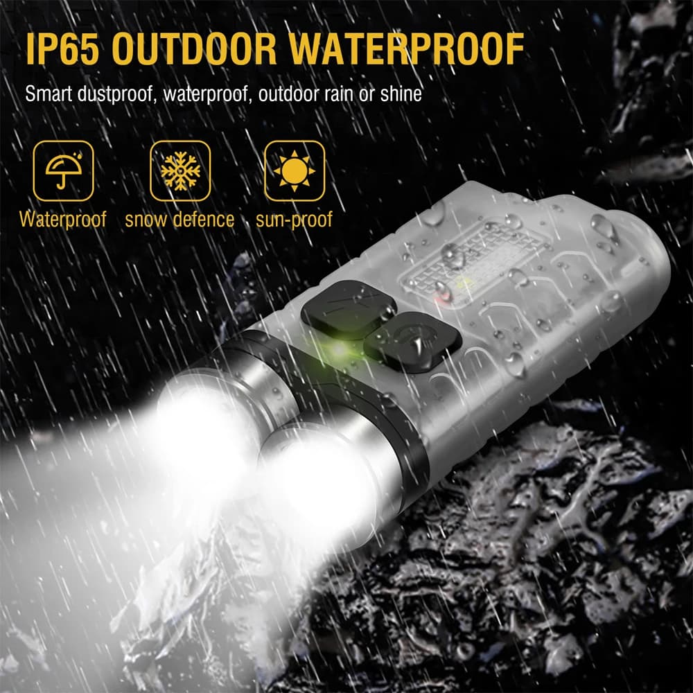 UiT-Porte-clés lampe de poche LED aste UiT V3 EDC, mini torche 900 lumens, lampe de travail de type 