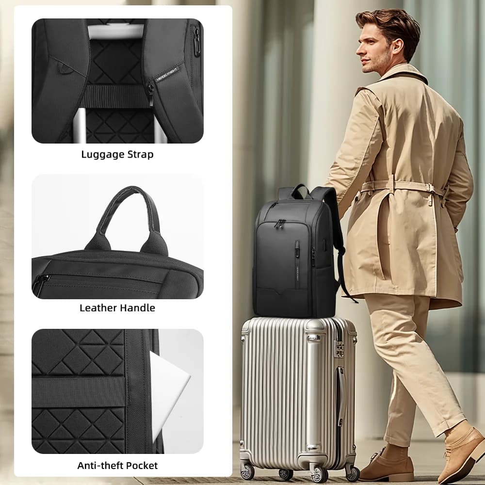 Sac à dos d'affaires Heroic Knight pour ordinateur portable de 15,6 pouces, grand sac à dos de voyag