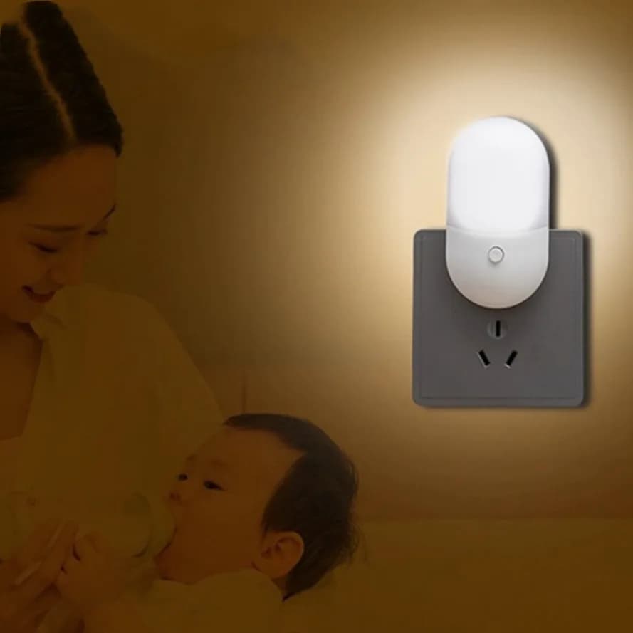 HHLZYH 3W économie d'énergie veilleuse enfichable LED prise d'alimentation lampe éclairage intérieur