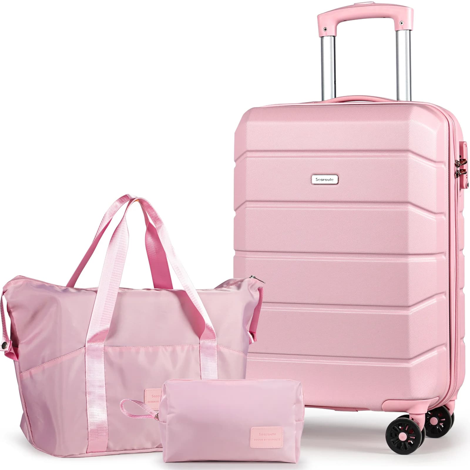 Valise à roulettes rigide pour bagages à main, bagage de cabine léger avec serrure TSA et 4 roues pi