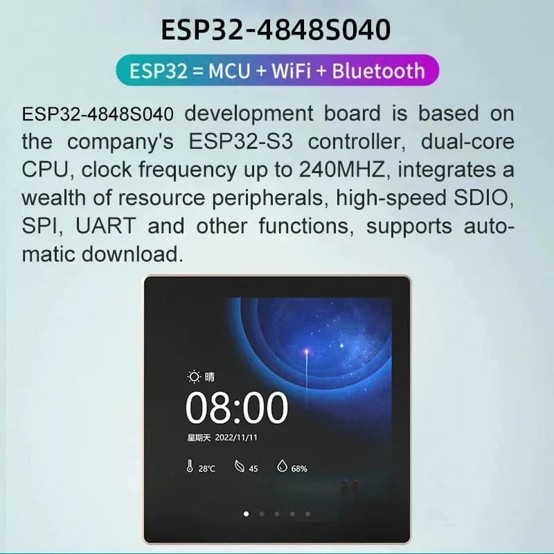 Carte de développement ESP32-S3, écran tactile capacitif LCD intelligent de 4.0 pouces pour Arduino 