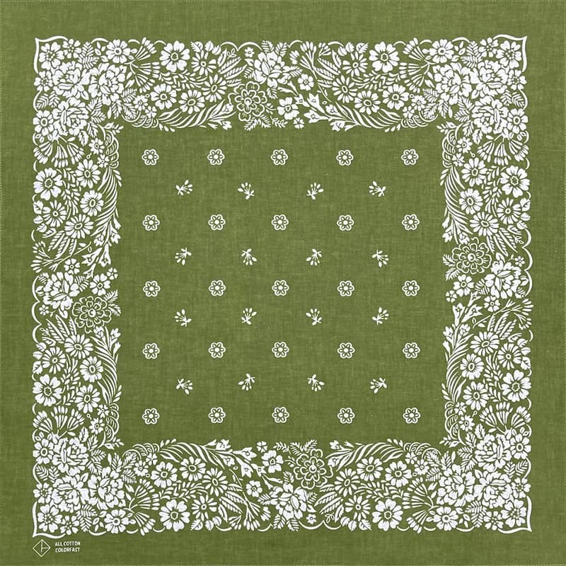 Haute qualité nouveau Design Hip Hop vert Olive coton carré écharpe marin Bandana écharpe ancre impr