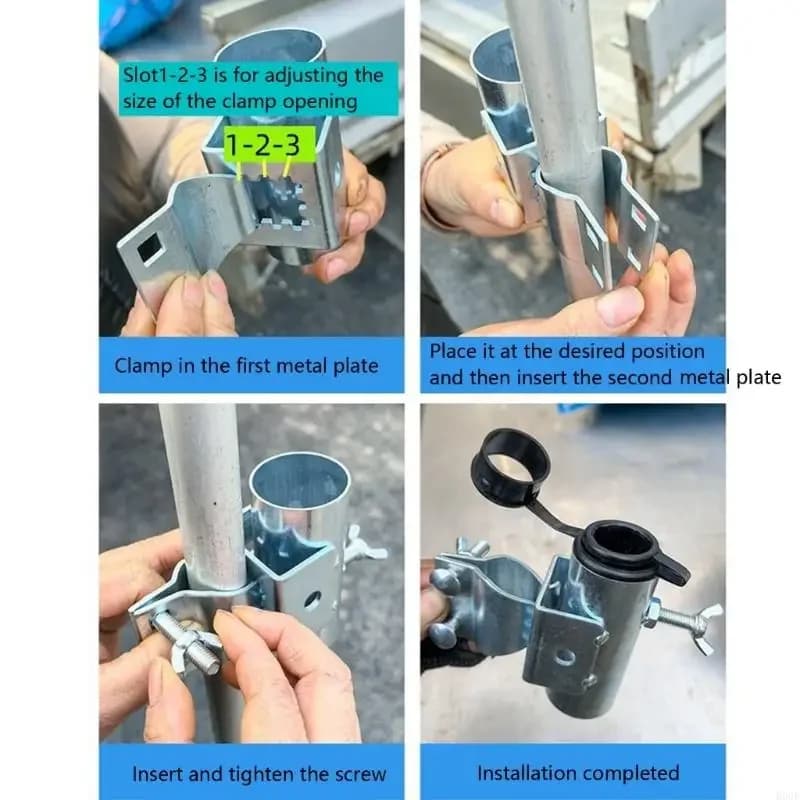Chariot porte-parapluie robuste avec mécanisme pinces universelles, adapté à l'équipement pique-niqu