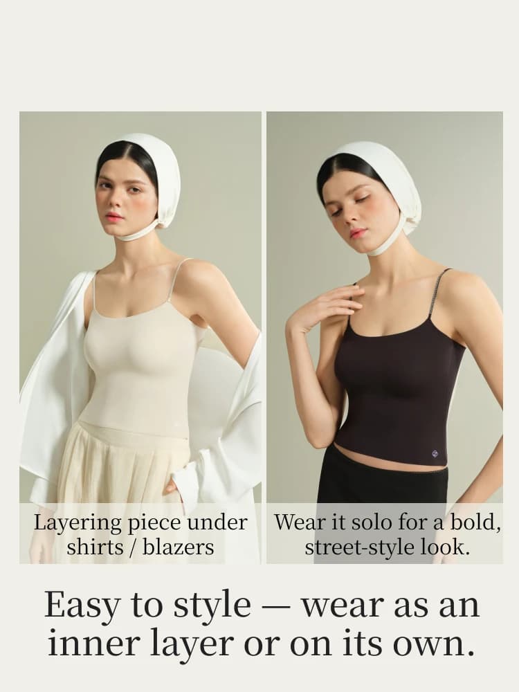 SUJIIN Débardeurs Cami d'été sans coutures à bretelles ornées de strass pour femmes 2026 – Camisole 