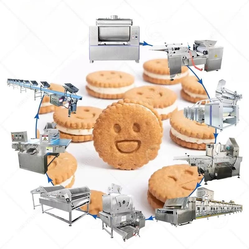Usine de fabrication de biscuits personnalisable de haute qualité, copeaux de chocolat, ligne de pro