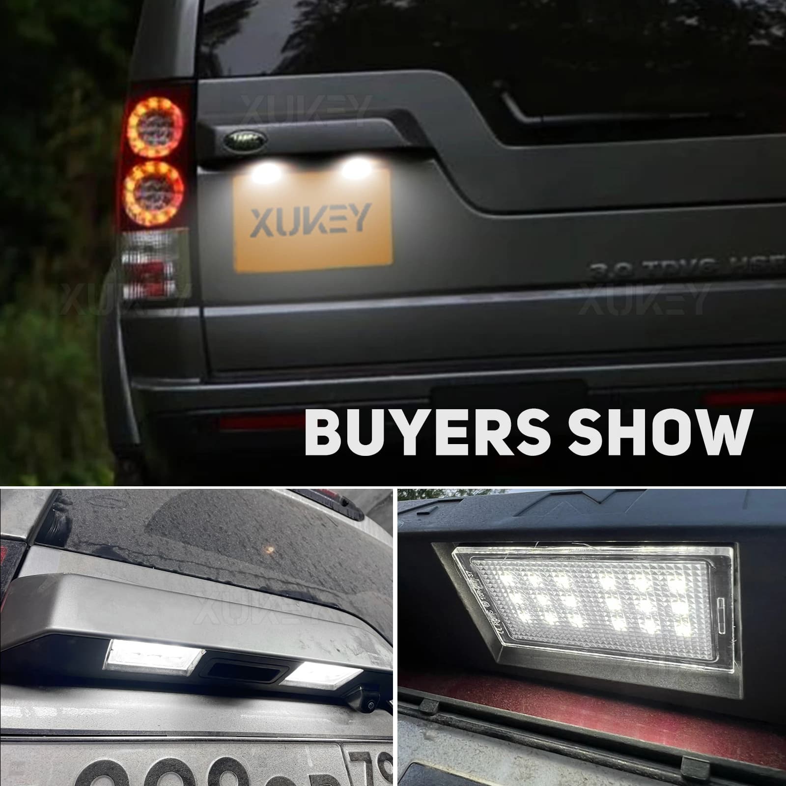 2 feux de plaque d'immatriculation arrière LED pour Land Rover Discovery 3 05-09 Discovery 4 Freelan