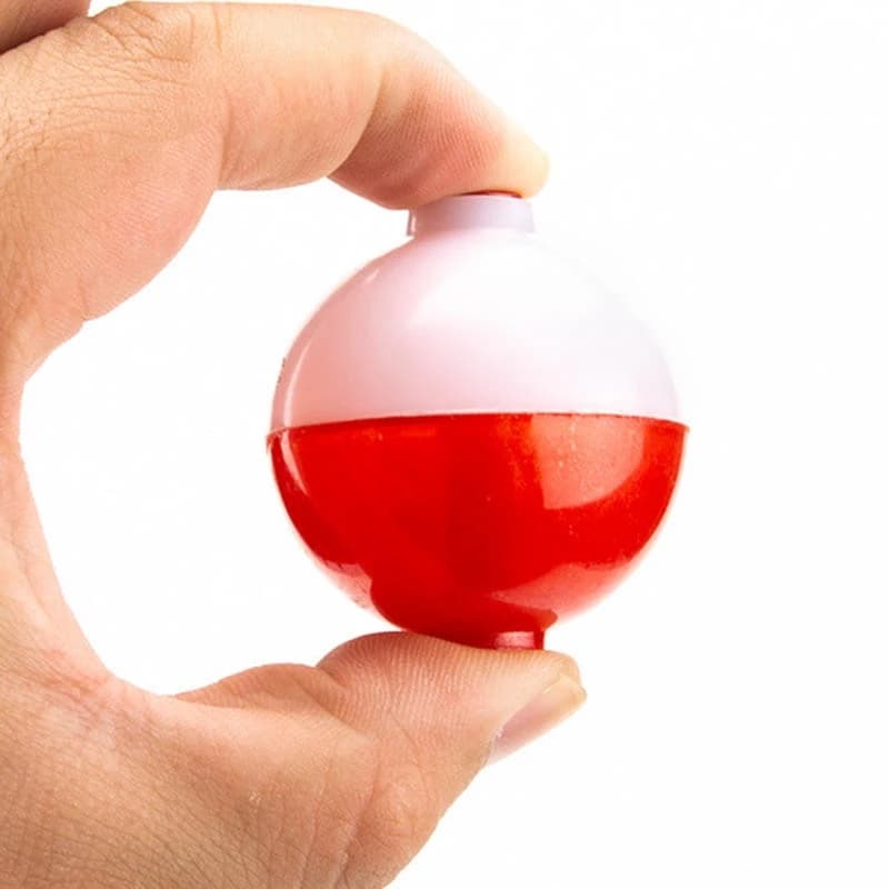 Flotteurs de pêche à bouton-poussoir, flotteurs de pêche à encliqueter, Bobber rouge et blanc, 1 po,