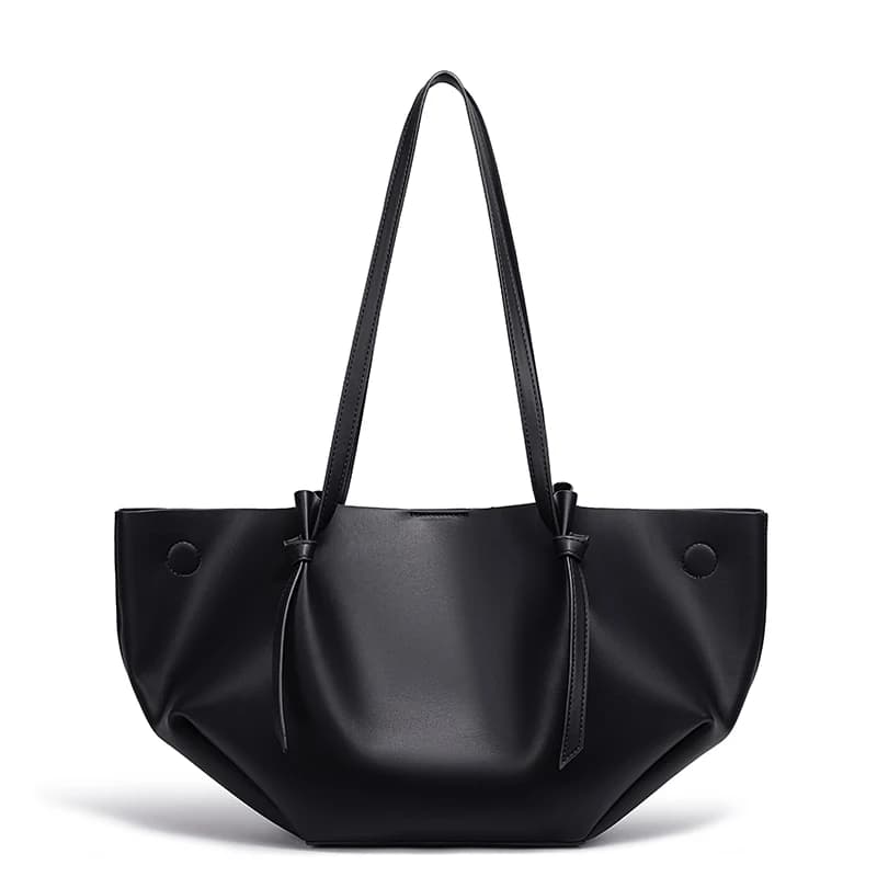Sac fourre-tout pour femme de grande capacité, sac à main à bandoulière plissé doux avec un petit sa