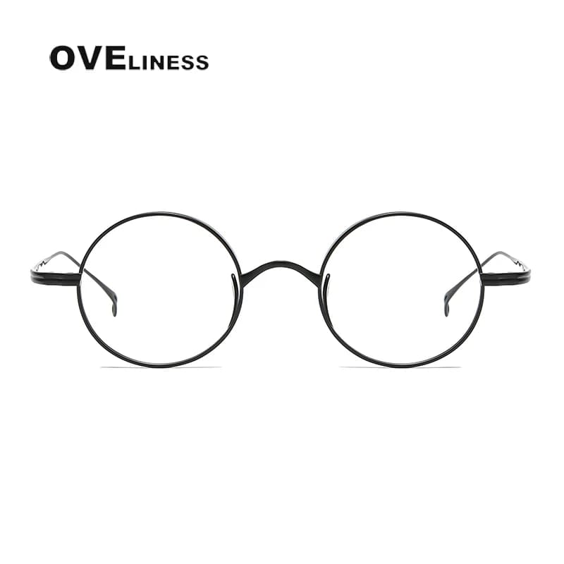 Monture de lunettes en titane pur pour hommes rétro rond montures de lunettes de Prescription femmes