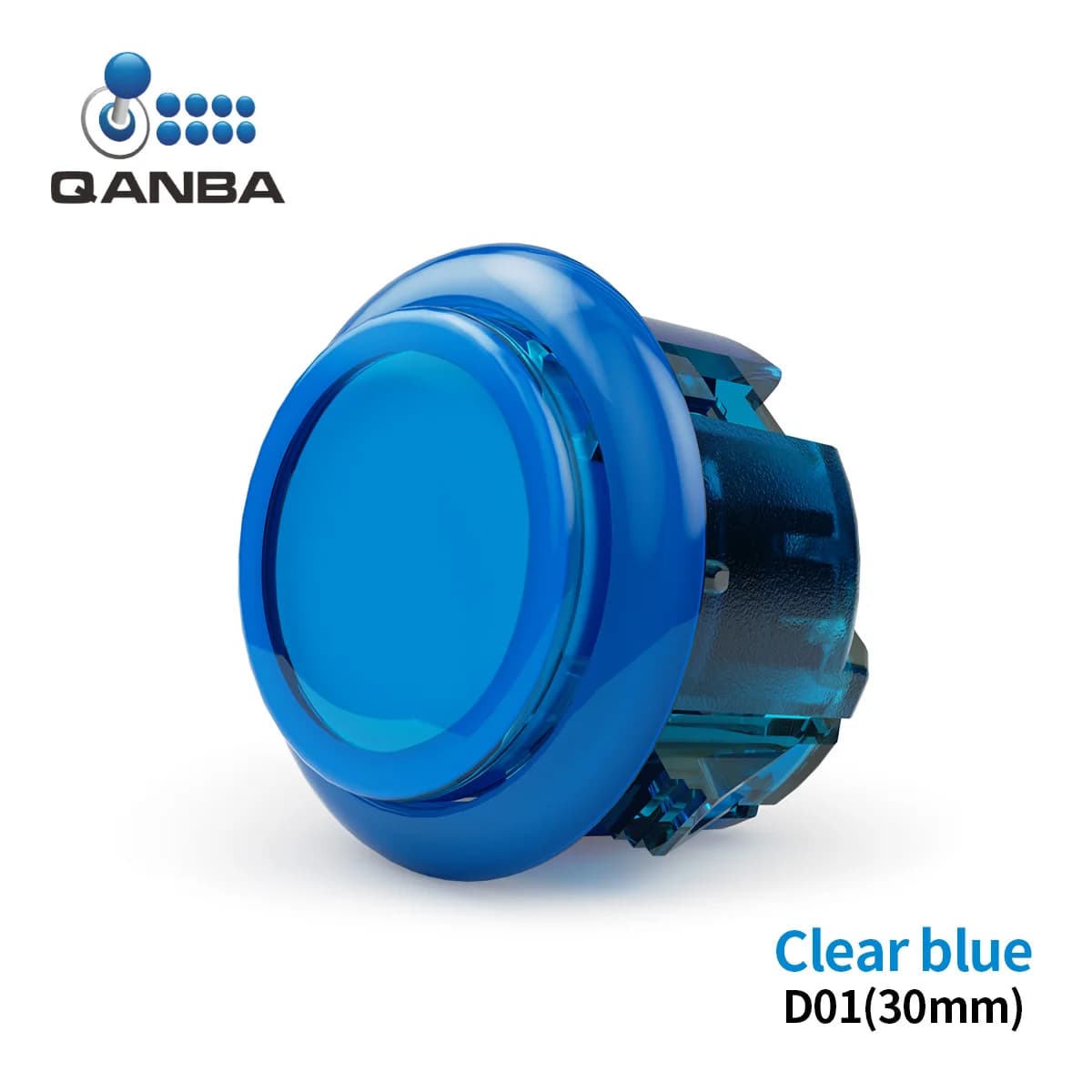 Qanba Gravity KS Arbres mécaniques Bouton-poussoir silencieux 24 mm/30 mm Bouton d'arcade encliqueta