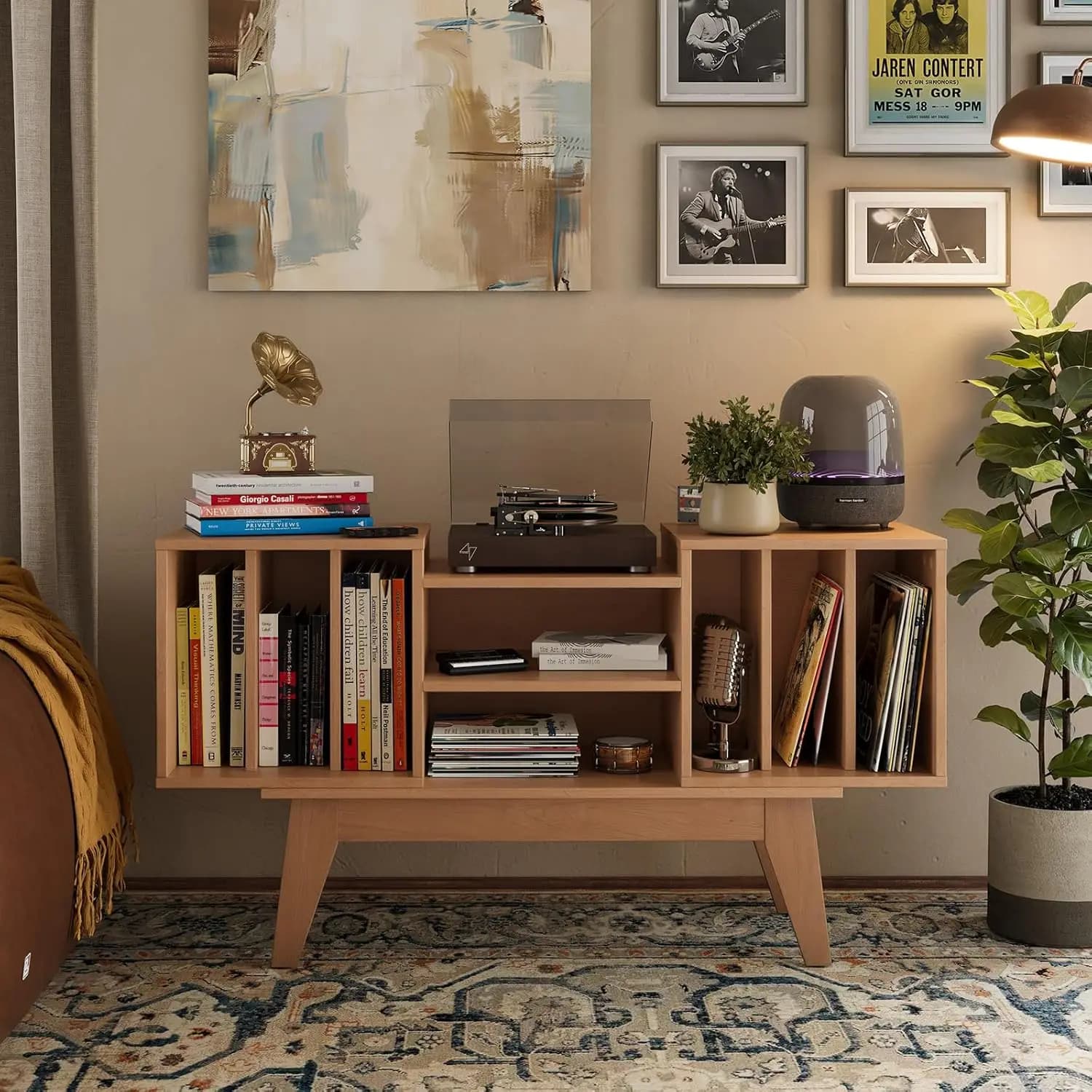 Support pour disques vinyles, grande table pour tourne-disques pouvant contenir jusqu'à 450 albums, 