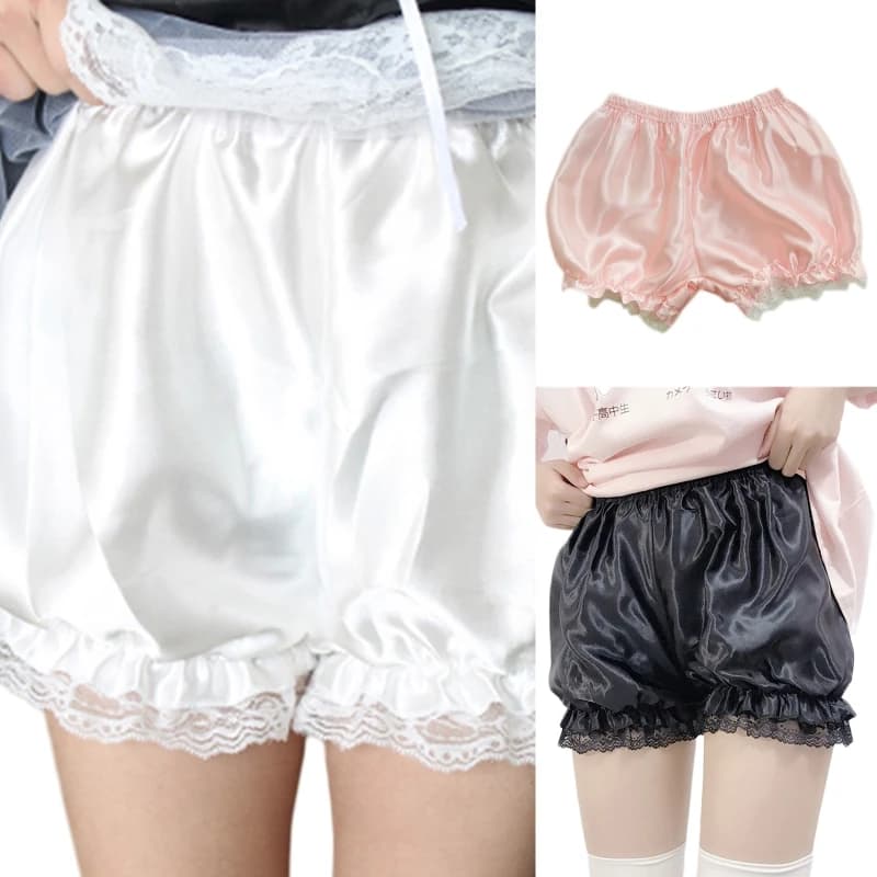 Lolita – pantalon bouffant en dentelle pour femmes et filles, à volants, ample, couleur unie, citrou