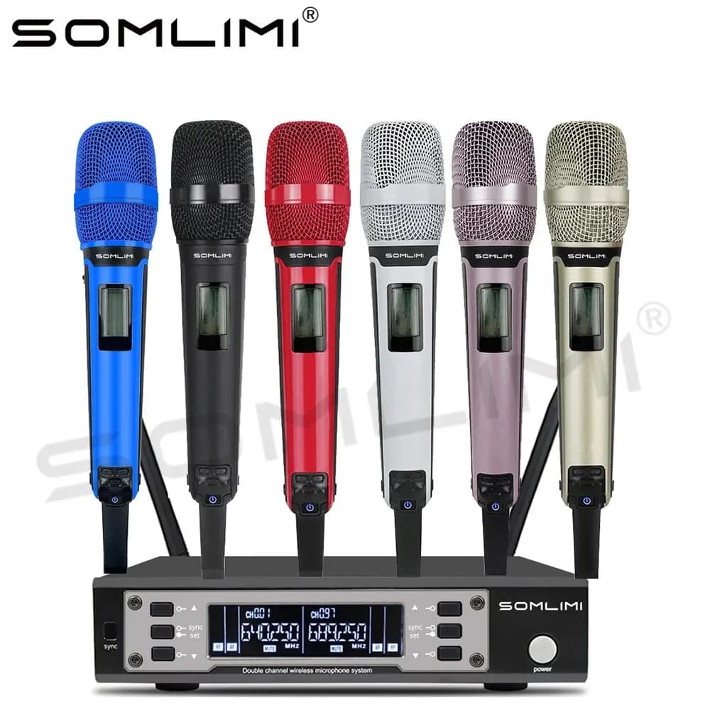 SOMLIMI EW135G4 UHF double canaux système de Microphone sans fil professionnel Performance sur scène