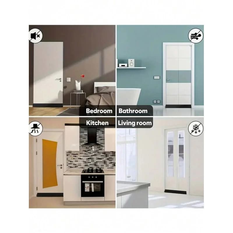 Bande d'étanchéité pour porte simple, 1 pièce, isolation phonique et anti-poussière pour chambre de 
