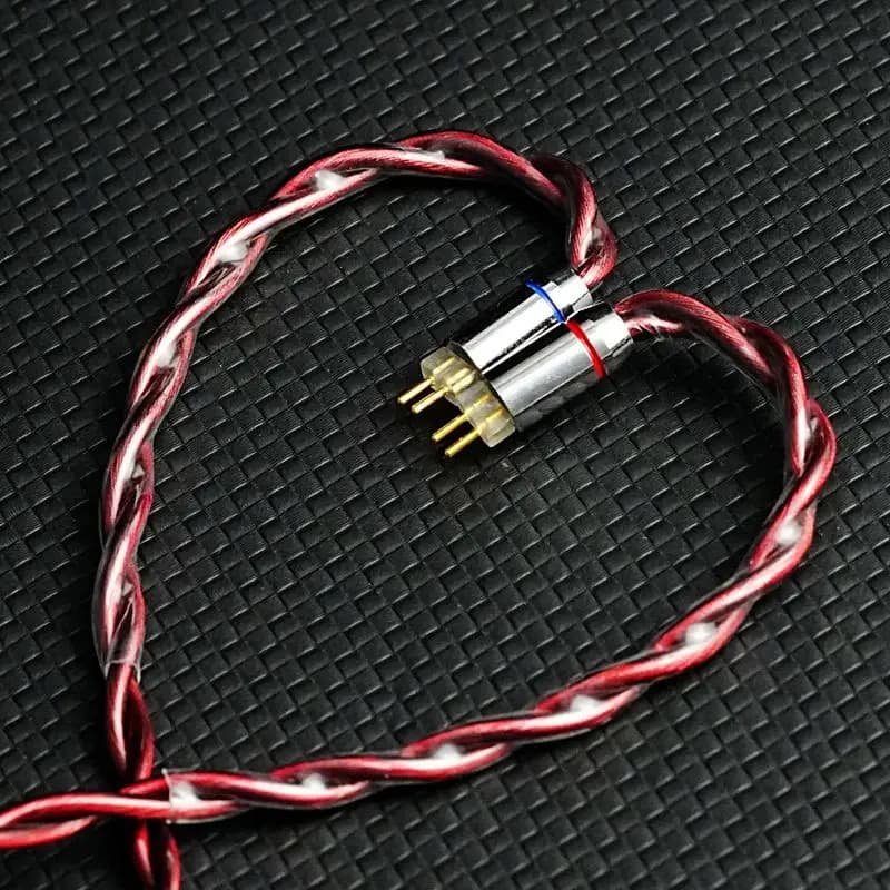 XINHS-Câble pour casque K16, 4 cœurs, cuivre monocristallin glacé, plaqué argent, palladium, HiFi IE