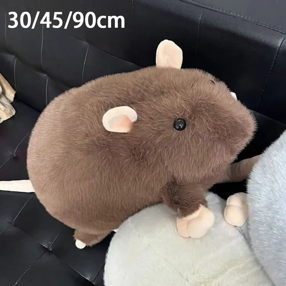 Poupée souris en peluche surdimensionnée, 30/45/90cm, branche de fleur, Rat, dessin animé, figurine 