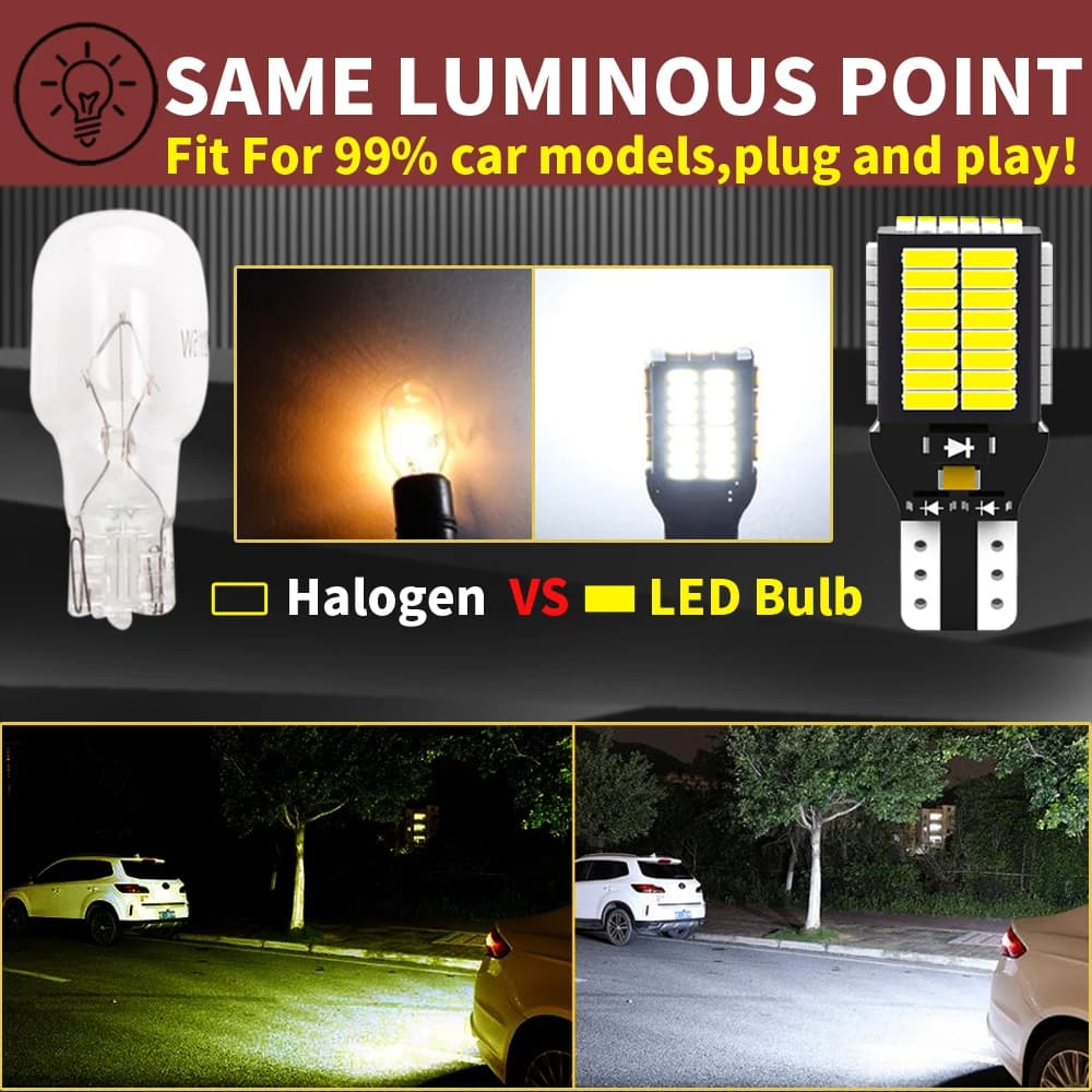 Feu de recul LED Blub, 2 pièces, W16W T15 921 Canbus, pour BMW E81 E87 E88 E82 E92 E90 E91 E60 F07 F