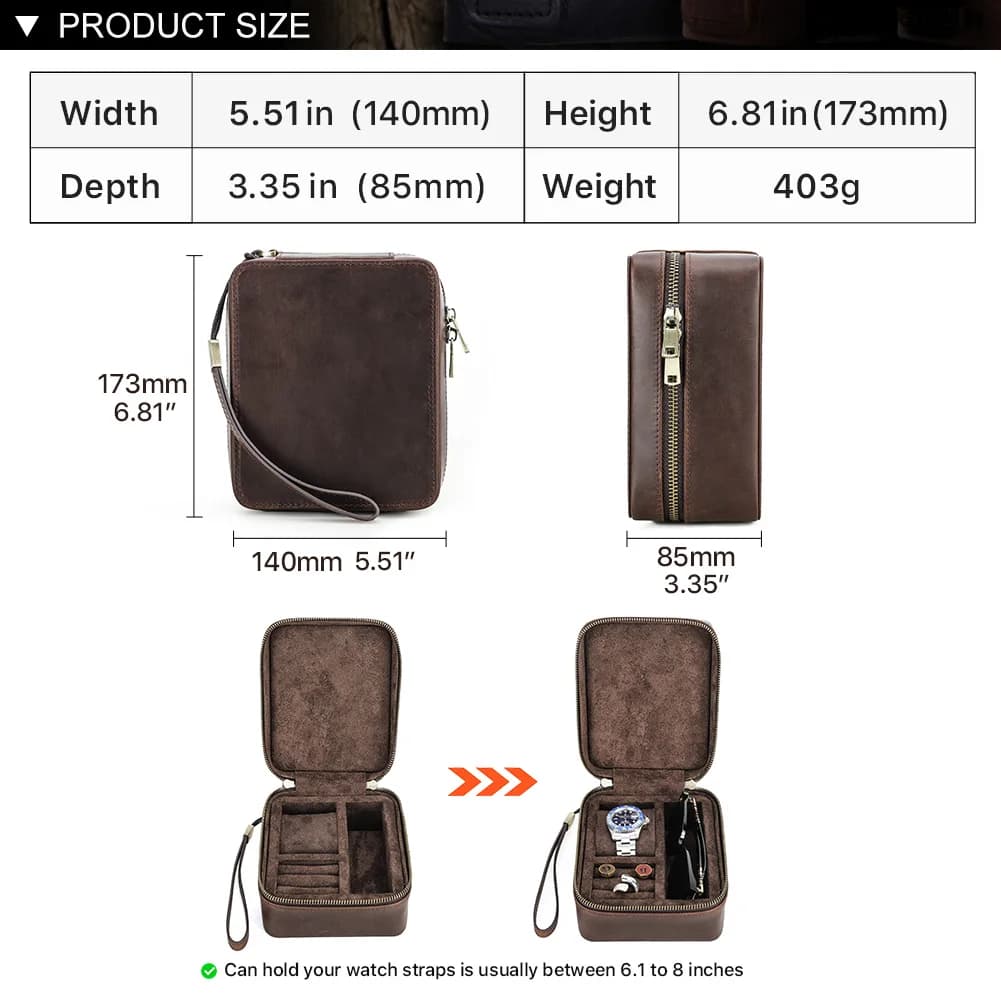 Boîte de Rangement Rétro en Cuir group pour Homme, Bijoux, Bagues, Vitrine, Lunettes de Soleil, Voya
