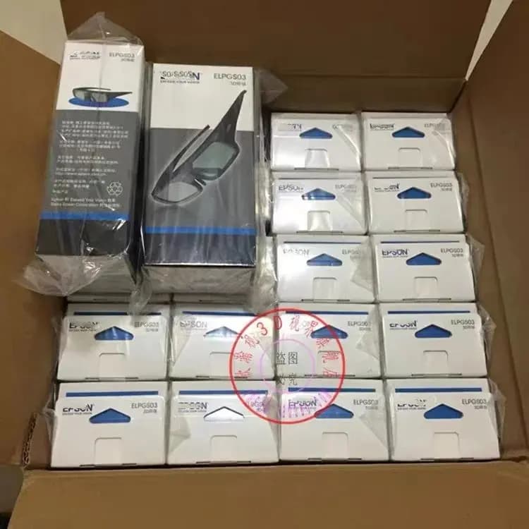 ELPGS03-Lunettes 3D Passives pour EPSON 3D 4K, Système de Projection de Projecteur Domestique Rechar