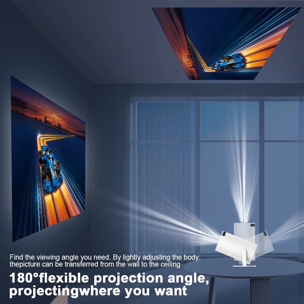 Projecteur magnétique 8K HD Android14 HY300 Pro Wifi6 290ANSI Allwinner H726 BT5.4 1080P 1280*720P c