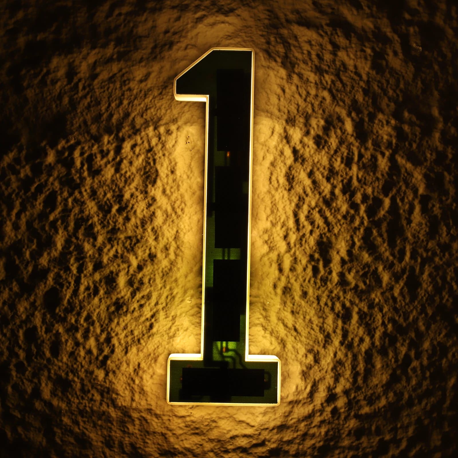 Lettres et numéros de maison lumineux à LED solaires de 17 cm, plaque d'adresse lumineuse résistante