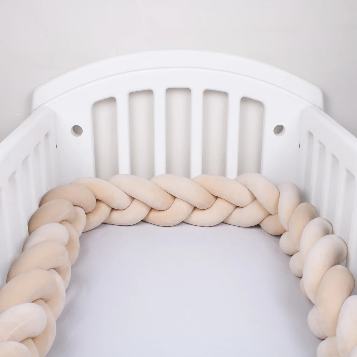    Pare-chocs de lit de bébé tressé à nœud 1M/2M/3M/4M, protection de berceau pour bébé, oreiller e