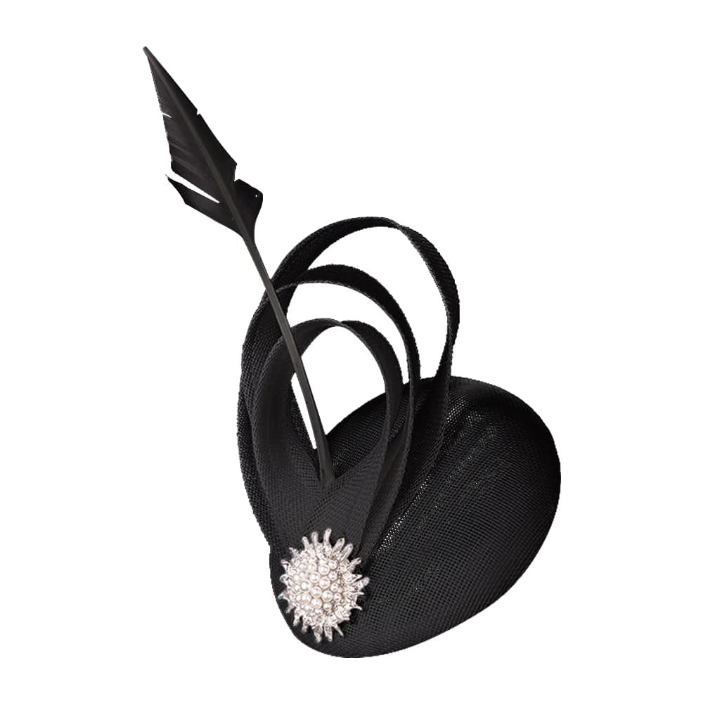Chapeau fascinateur Imitation Sinamay Champagne, couvre-chef de mariage élégant pour femmes avec épi