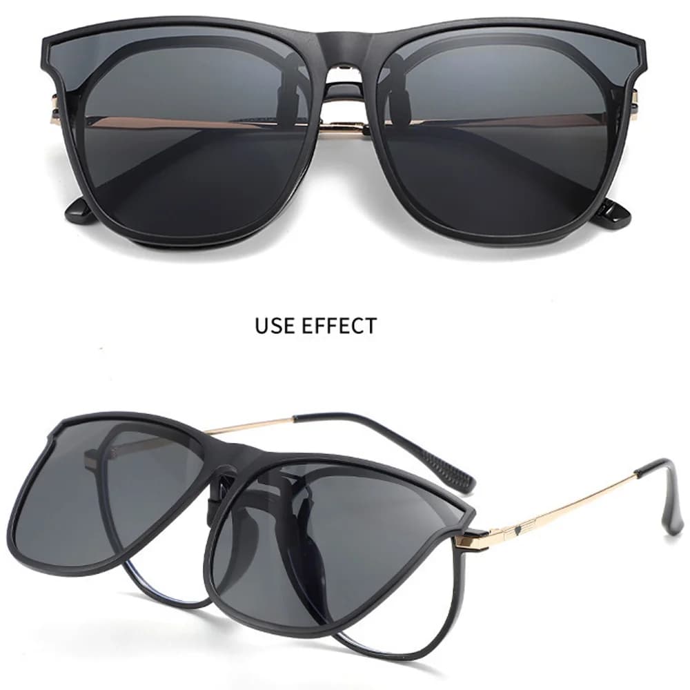 Lunettes de soleil polarisées à Clip pour hommes et femmes, pour conducteur de voiture, Vision noctu