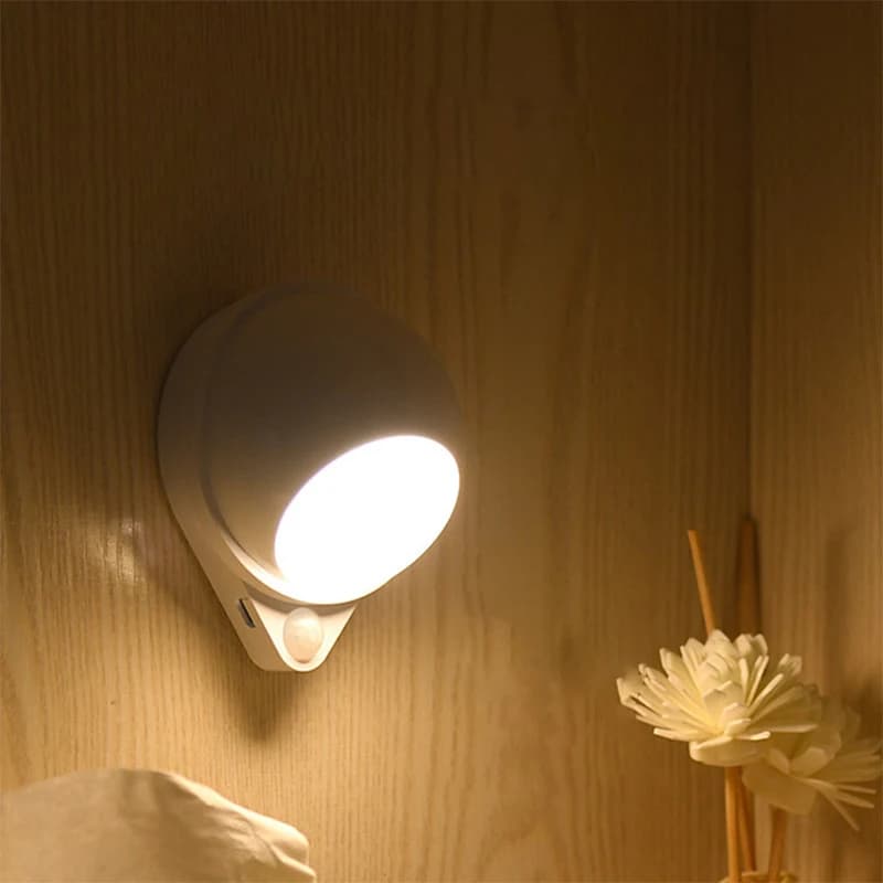 Veilleuse LED avec capteur de mouvement, chargement USB, interrupteur tactile, lumière à intensité v