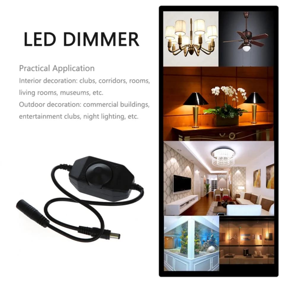 Bouton interrupteur variateur contrôleur 6A pour lampe de Table de chevet lampe d'armoire suspension
