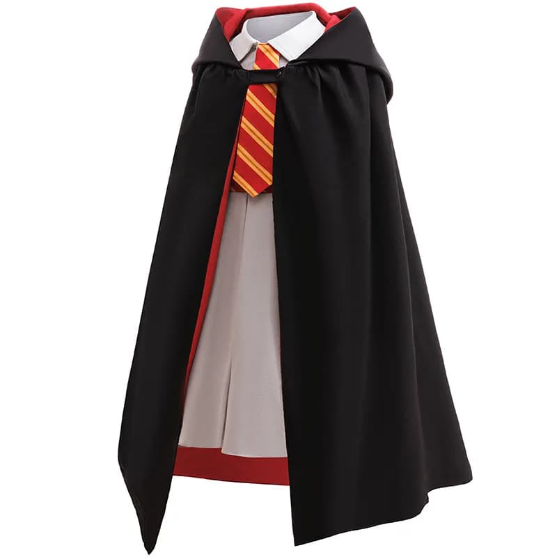 Robe d'halloween et de noël pour filles, cape, lunettes, chaussettes, Costume de Cosplay, robe de fê