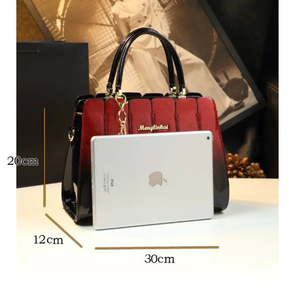 2025 nouvelle mode polyvalent Patchwork Sac à main femmes maman brillant en cuir Sac à bandoulière p