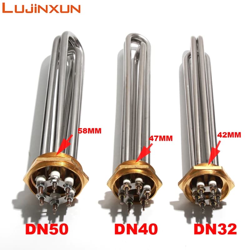 LUJINXUN-Chauffe-eau électrique à immersion, Booster tubulaire, 152 SUS304, 220V, 3KW, 4,5 KW, 6KW, 