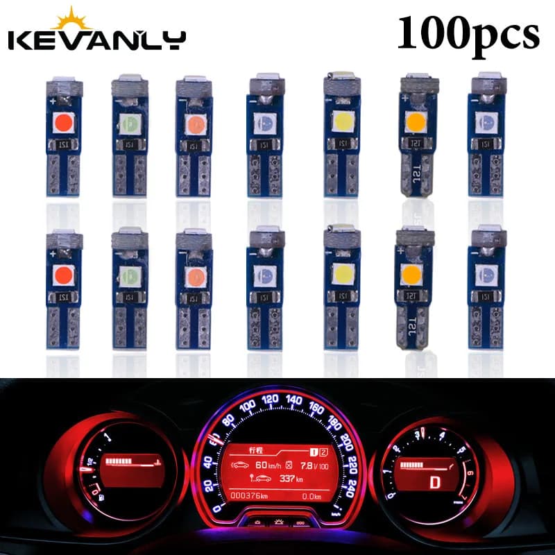 10X T5 3SMD LED Super Bright 3030LED voiture tableau de bord LED voiture lumière intérieure Auto côt