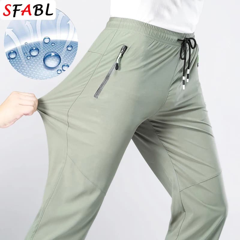 5XL haute Stretch Sport de plein air randonnée pantalon hommes poches à glissière pantalon hommes ét