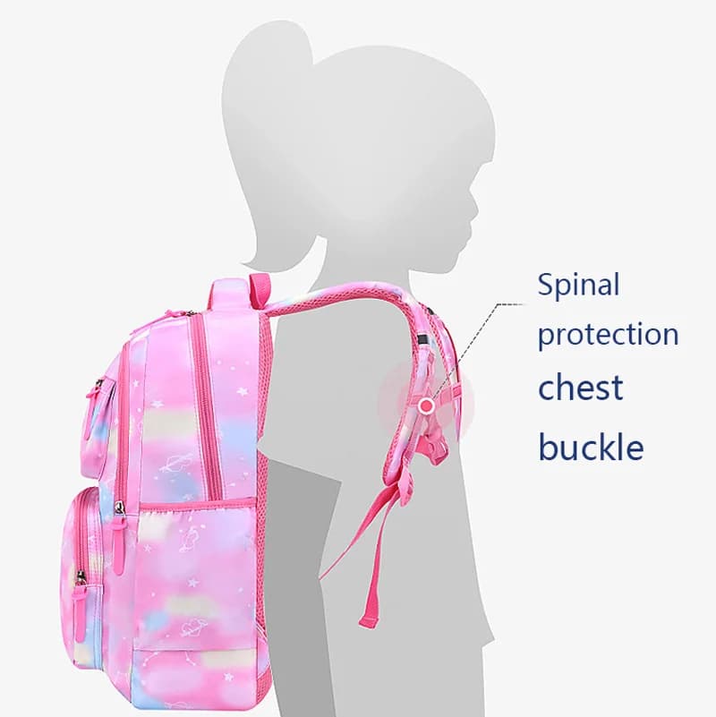Enfants fille sac à dos sac d'école rose pour enfant enfant adolescent cartable primaire Kawaii mign