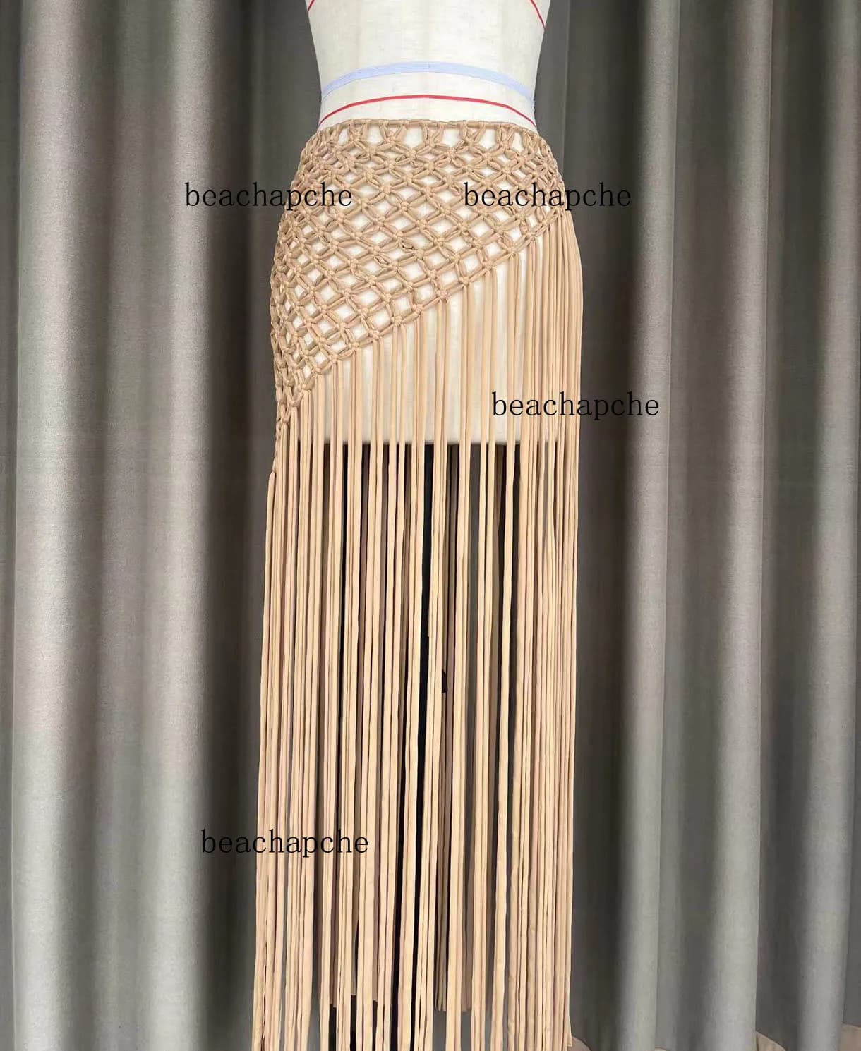 Beachapche main Crochet gland Maxi jupes femmes mode Sexy côté haute fente tricoté longue plage couv