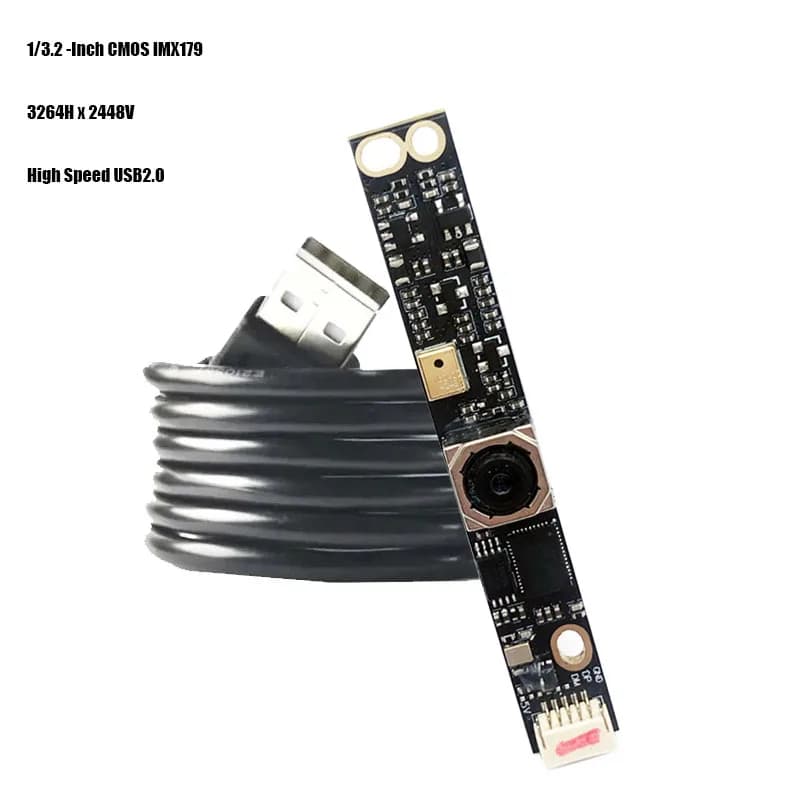 3264x2448 4K 8MP HD IMX179 Module de caméra USB Autofocus 75 degrés MJPG OTG UVC USB Plug Play pour 