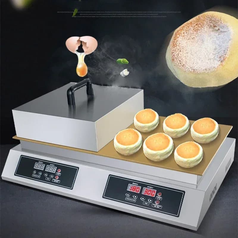 Machine à Souffler Électrique Commerciale Dorayaki Cookie Maker Pur Cuivre Numérique Snack Double Tê