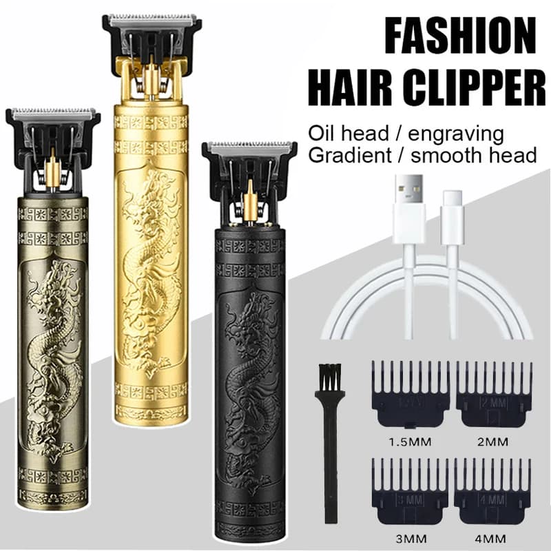 Tondeuse à cheveux vintage T9 pour hommes, machine de découpe de cheveux portable, rasoir à charge r