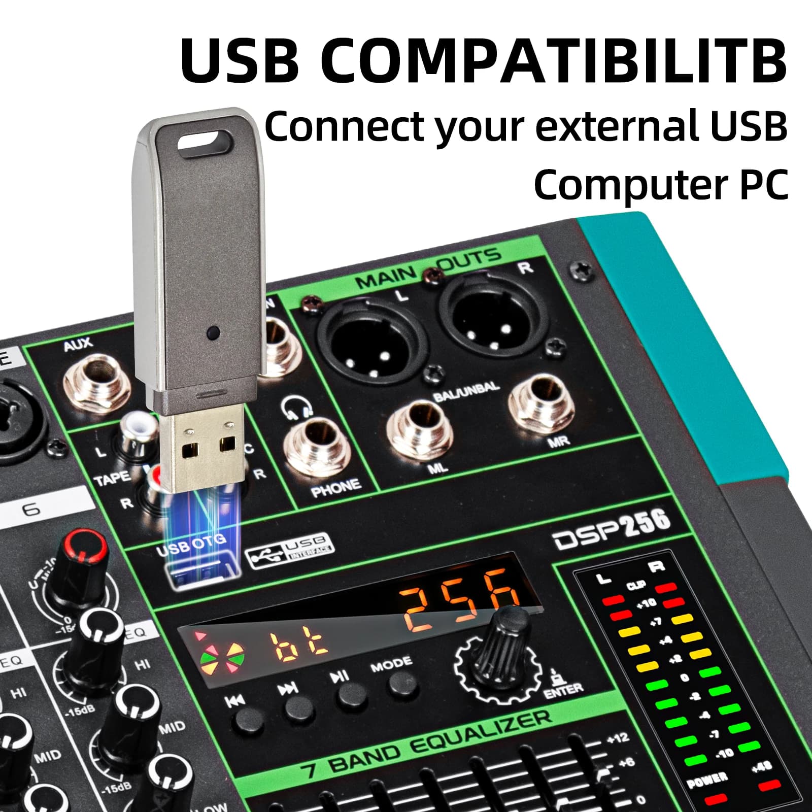 Console de mixage audio professionnelle Depusheng MG6, 6 canaux, table de mixage DJ, système d'inter